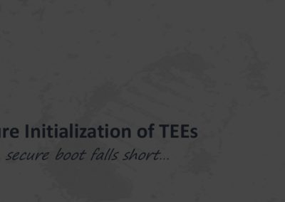 Secure initialization of TEEs: when secure boot falls short